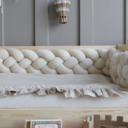 Tresse de lit 4 brins Beige clair 340cm