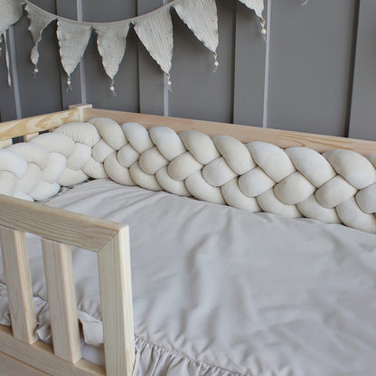 Tresse de lit 4 brins Beige clair 300cm