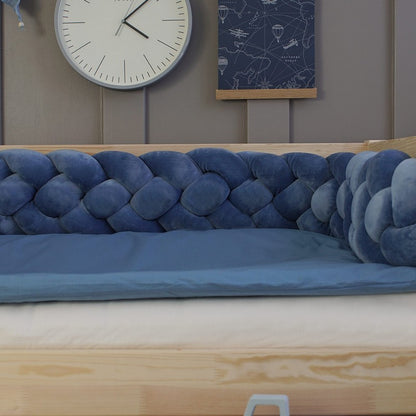Tresse de lit 4 brins Bleu 240cm