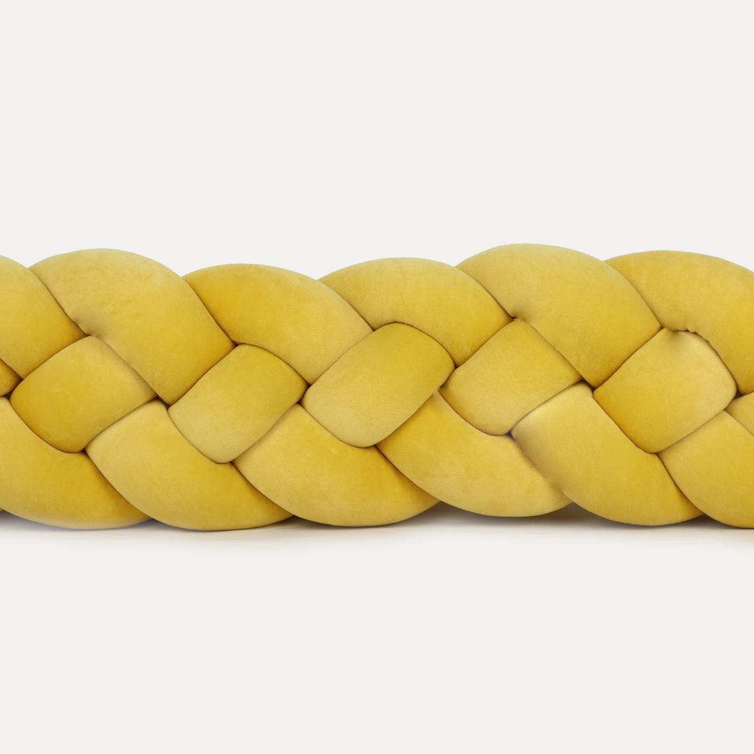 Tresse de lit 4 brins Jaune 240cm