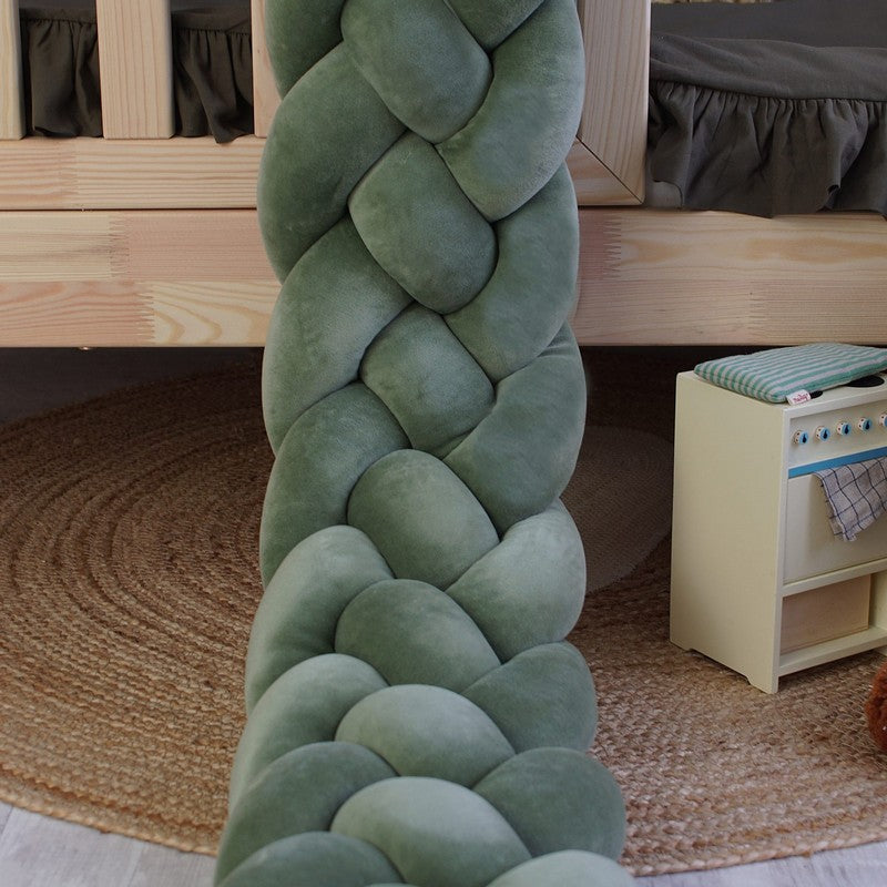 Tresse de lit 4 brins Vert 200cm