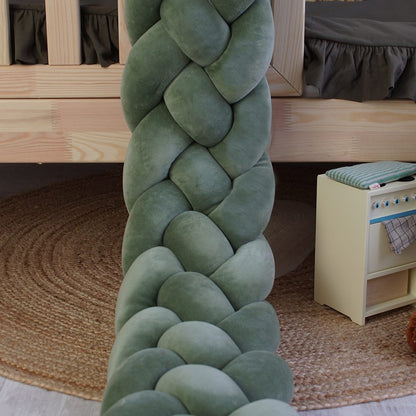 Tresse de lit 4 brins Vert 200cm
