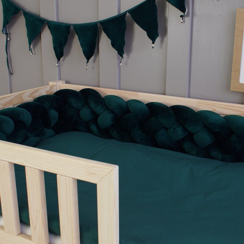 Tresse de lit 4 brins Vert sapin 300cm