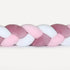 Tresse de lit rose & blanc 180cm