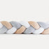 Tresse de lit beige blanc & gris 180cm