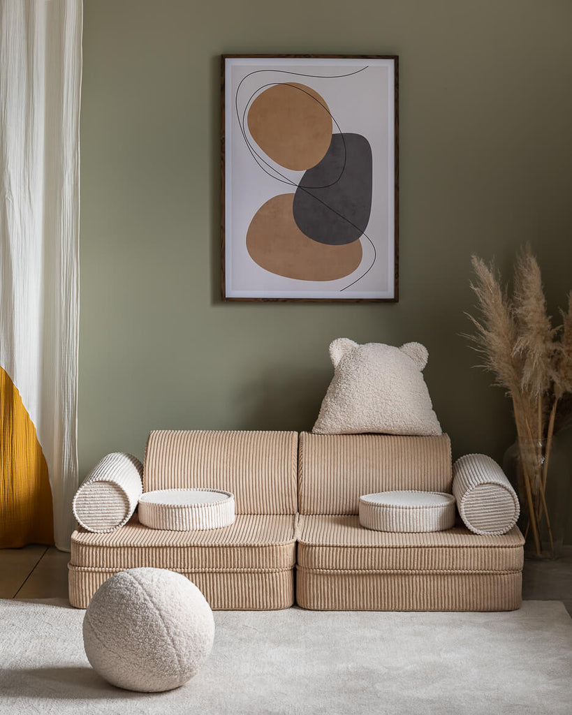 Fauteuil enfant modulable Beige &amp; écru