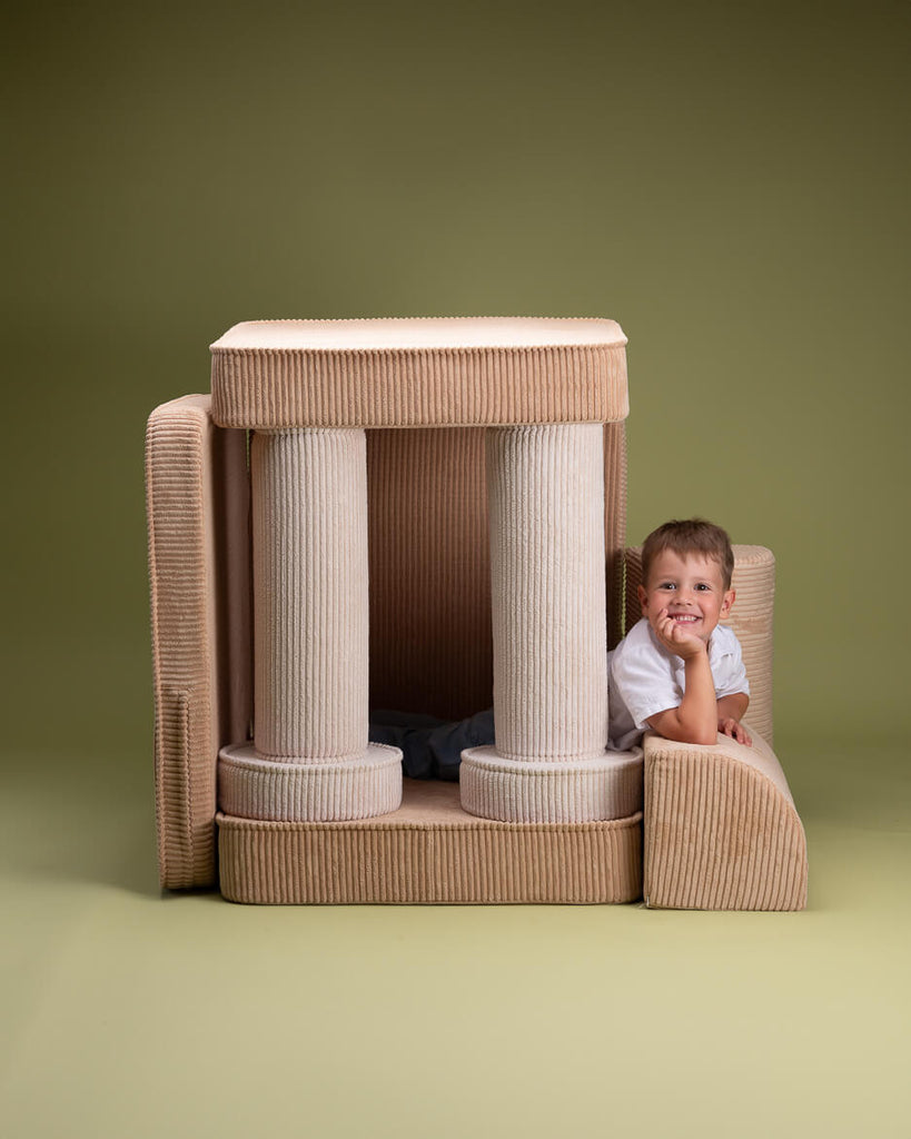 Fauteuil enfant modulable Beige &amp; écru