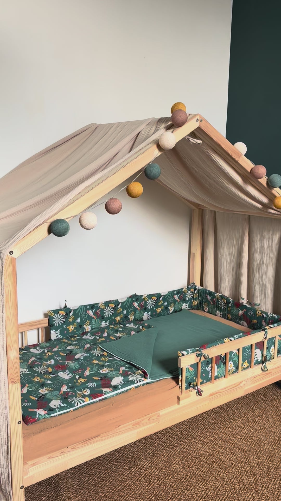 Tour de lit cabane coton Ernest