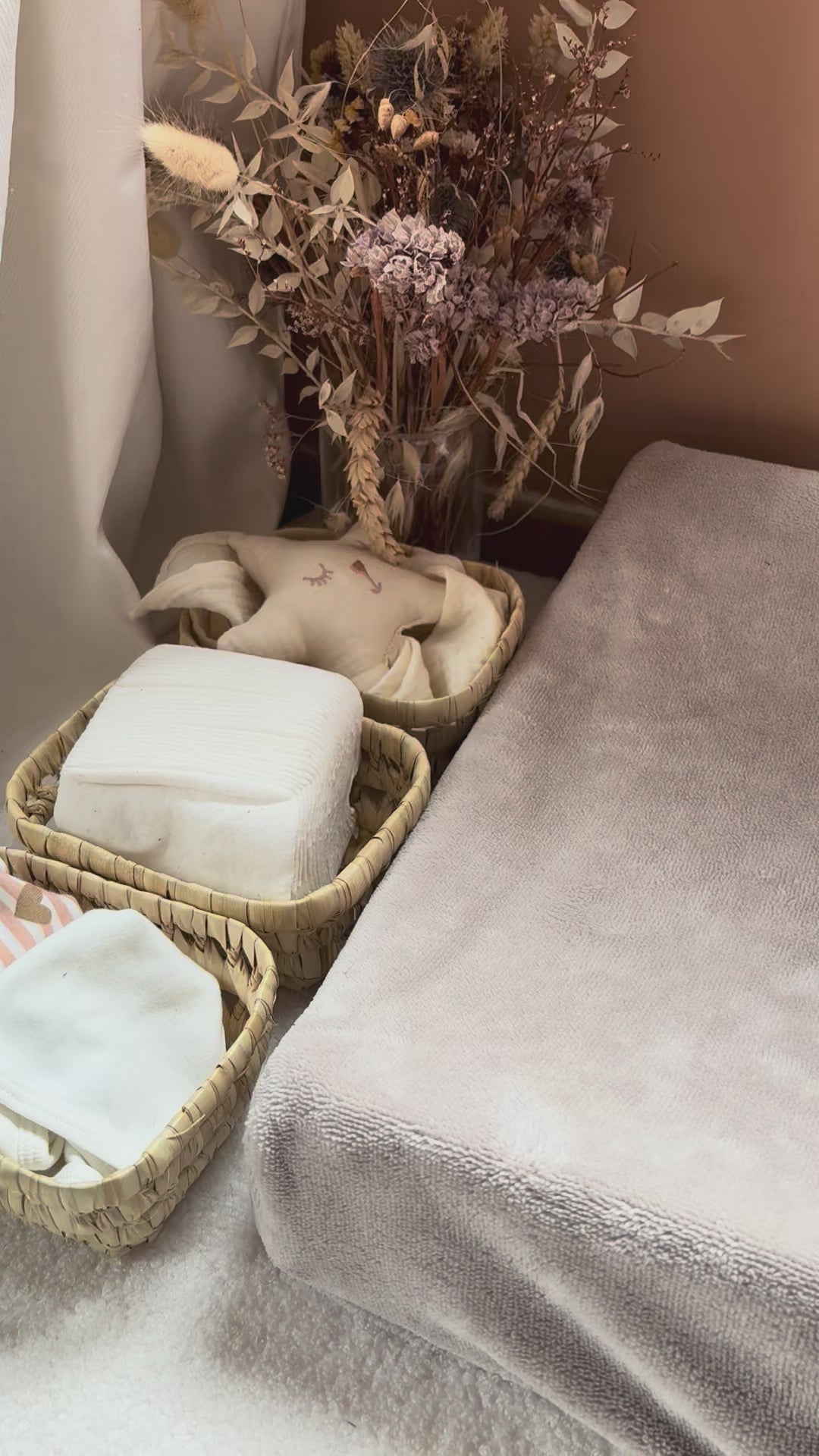 Housse matelas à langer éponge Beige