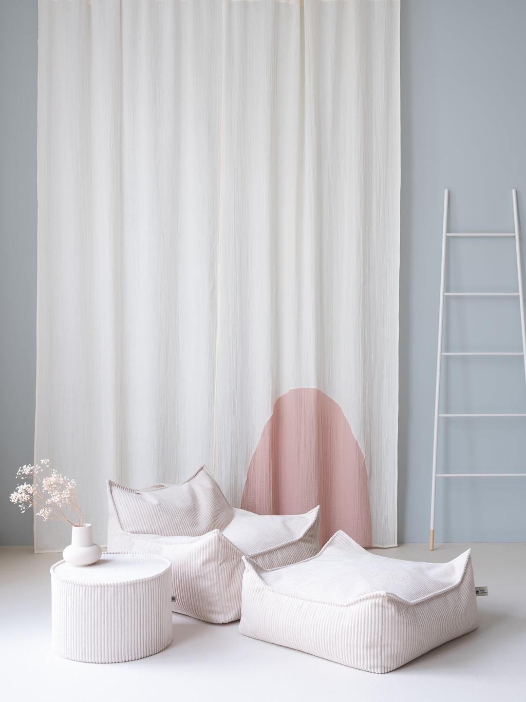 Fauteuil velours Blanc