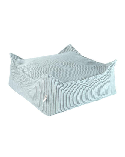 Pouf carré velours Vert Menthe