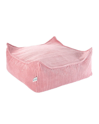 Pouf carré velours Rose